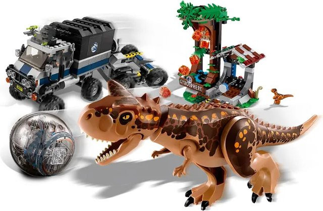 LEGO Jurassic World Carnotaurus Gyrosphere Escape, Dinosaurier, Bausteine - Bild 1
