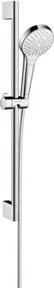Hansgrohe Croma Select S Brausestange mit EcoSmart Technologie in Weiß und Chrom, Höhe: 669 mm - Bild 1