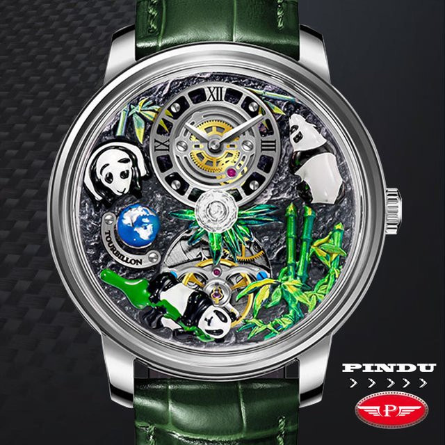 PINDU Armbanduhr Automatik, Edelstahl, Silber, Herren - Bild 1