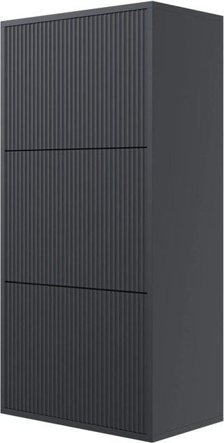 Selsey Veldio Schuhschrank hängend mit Rillenfront Schwarz B/T/H: 50 x 20 x 103 cm - Bild 1