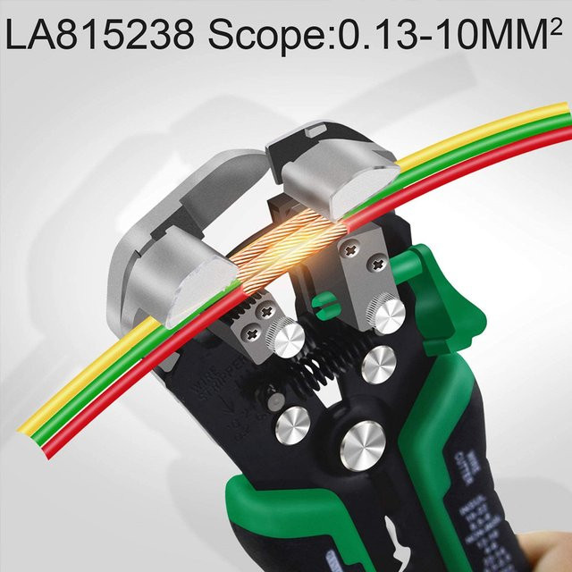 LAOA Automatische Abisolierzange für 0,13-10mm² und 0,2-6mm² (AWG26-8/24-10) inklusive Bonusfedern - Bild 1