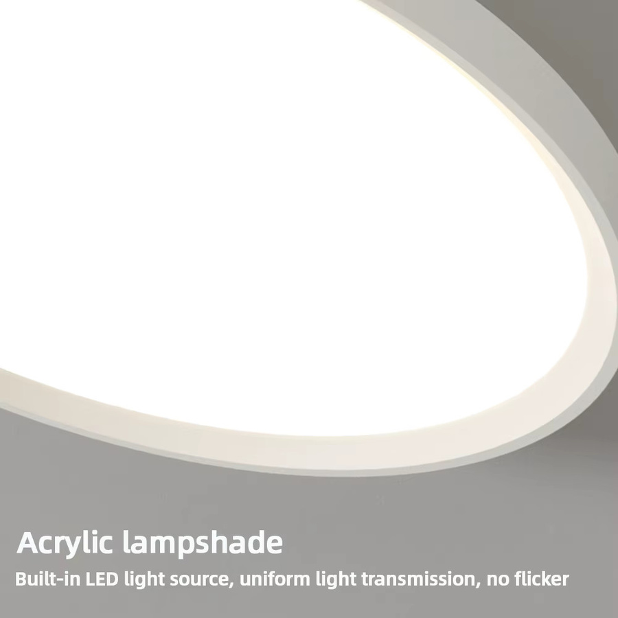 IRALAN LED Deckenleuchte in Weiß, runde Ring-Design Deckenlampe für Badezimmer, Schlafzimmer und Wohnzimmer, wasserdicht, AC 220V - Bild 2