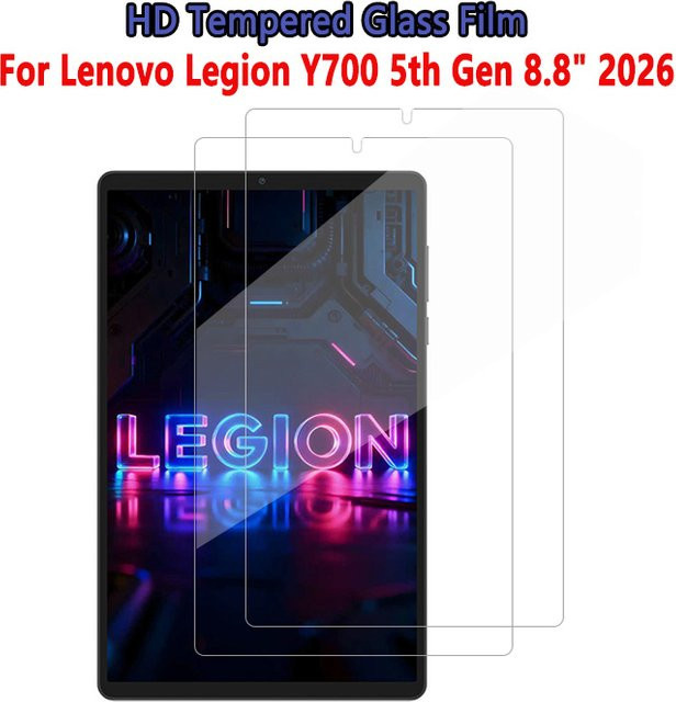 2 Stück gehärtete Glasfolie für Lenovo Legion Y700 5. Generation 8,8 Zoll (2026 TB323FU) Displayschutzfolie in Transparent - Bild 1