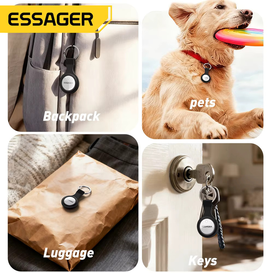 ESSAGER SmartTag Tracker Black mit IP Find My Bluetooth GPS Locator für iPhone zur Anti-Verlust-Überwachung von Schlüsseln, Brieftasche, Tasche, Gepäck und Haustieren - Bild 5