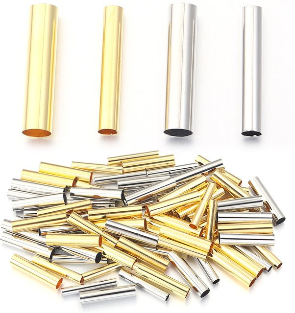 Lingsai Spacer Perlen, Kupfer, Gold Rhodium Farbe, 4/6mm - Bild 1