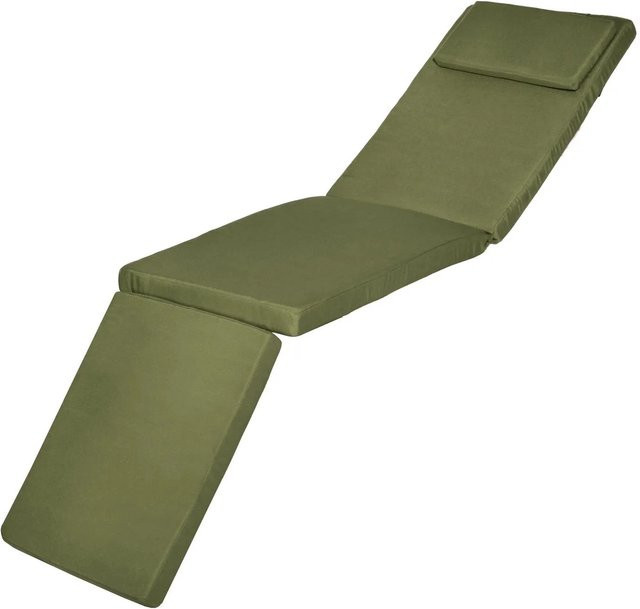 Beautissu Luxus Deckchair Auflage LoftLux DC in Olivegrün B/T/H: 175 x 45 x 5 cm - Bild 1