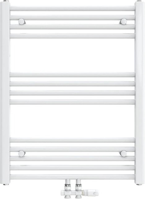 Emke Badheizkörper Handtuchwärmer aus Stahl in Weiß, B: 75 cm, H: 60 cm, 337 W - Bild 1