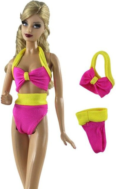 Barbie Bikini Monokini, Bademode, Zubehör, Rosa / Pink, Bunt / Mehrfarbig - Bild 1