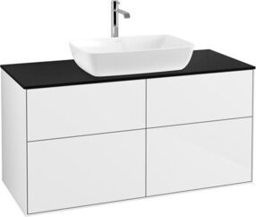 V&B Waschtischunterschrank Finion mit Wandbeleuchtung, Farbe: Weiß lackiert, Breite: 120 cm, Tiefe: 50,1 cm - Bild 1