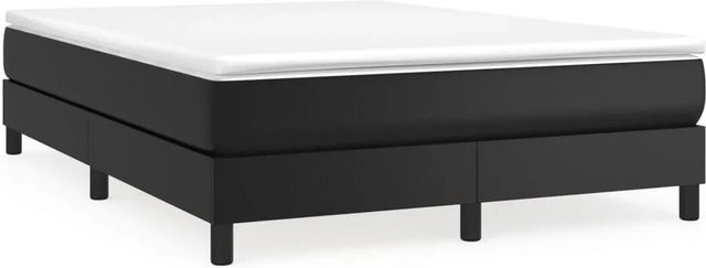 vidaXL Boxspringbett in Schwarz aus Kunstleder mit Schubladen, B/T/H: 140 x 190 x 250 cm - Bild 1