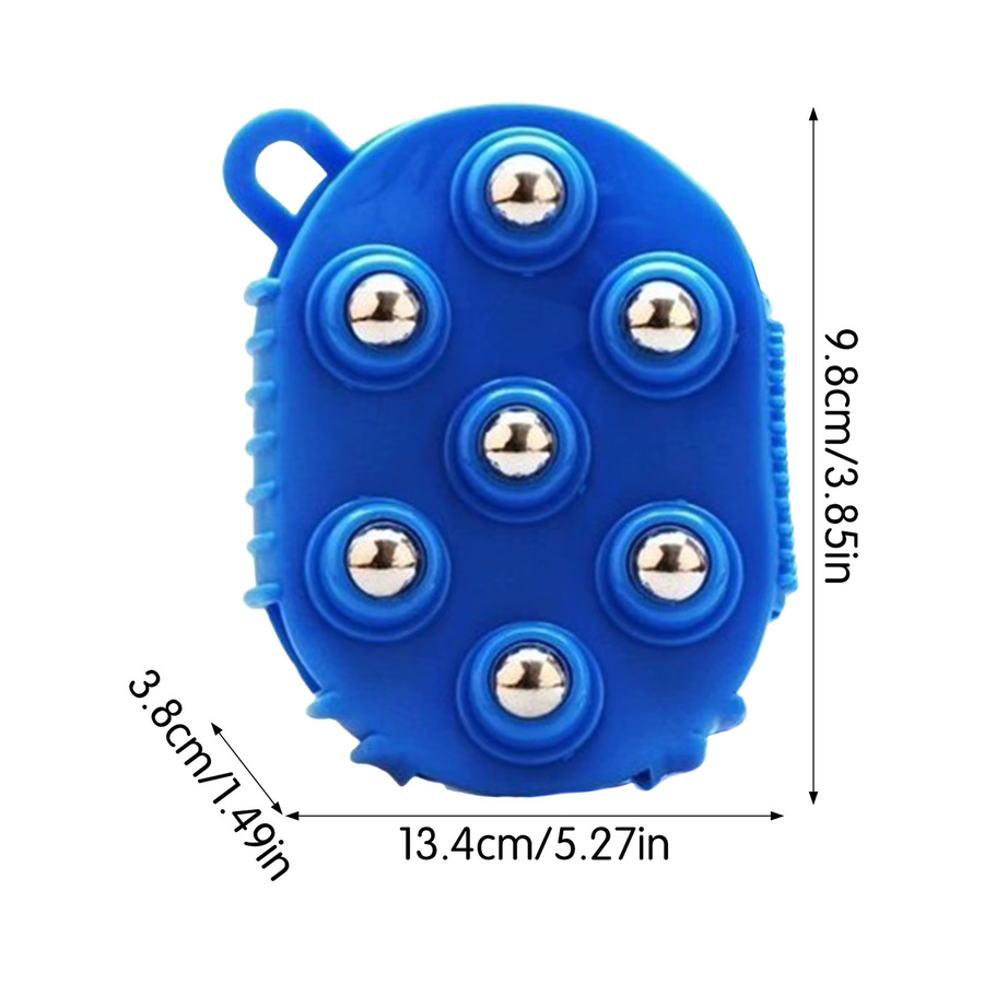 360 Grad drehbare Stahlkugel-Massagebürste, Unisex - Bild 6