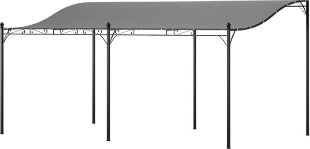 Outsunny Anbaupavillon aus Polyester in Dunkelgrau, Wandmontage, B/H/L: 298 x 253 x 491 cm - Bild 1