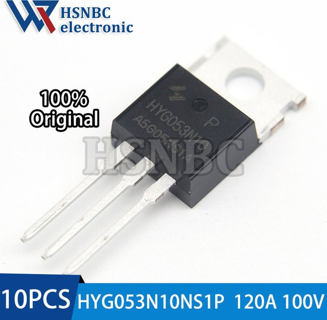 10 Stück HSNBC HYG053N10NS1P N-Kanal Power MOSFET Transistor TO-220 120A 100V - Bild 1