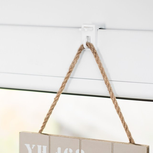 Lichtblick Fensterhaken Klemmfix aus Kunststoff in Weiss ohne Bohren - Bild 1