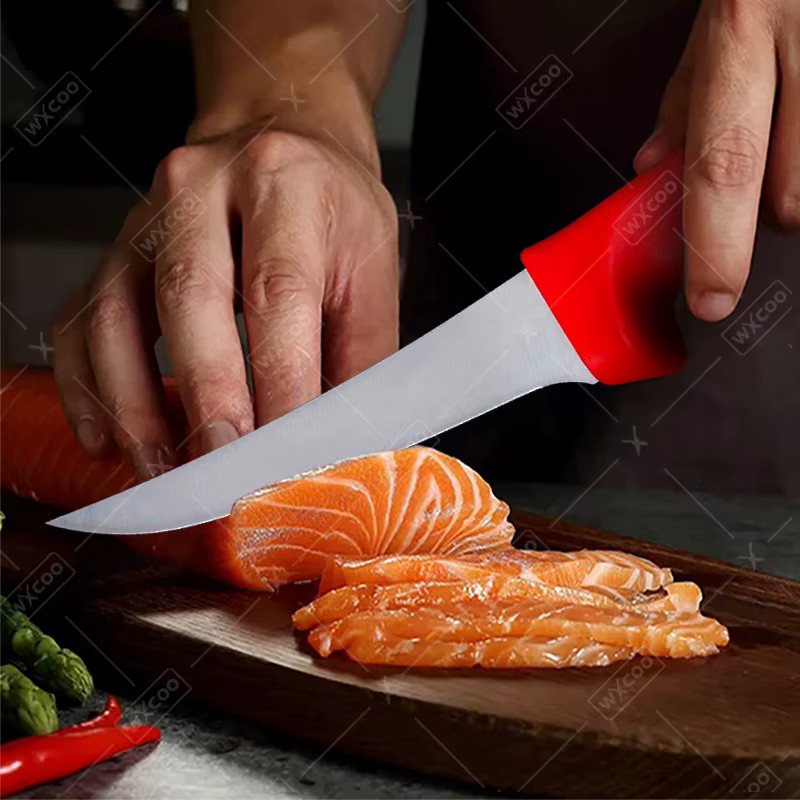 WXCOO Professionelles japanisches Schälmesser in Rot für Sushi, Sashimi und Fischfilets - Bild 3