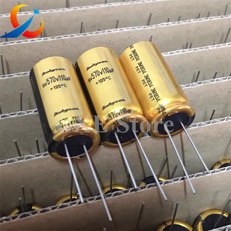Rubycon RSW(SV) Serie Hochspannung Elektrolytkondensator für Tankmaschinen, 2 Stück, Gold - Bild 2
