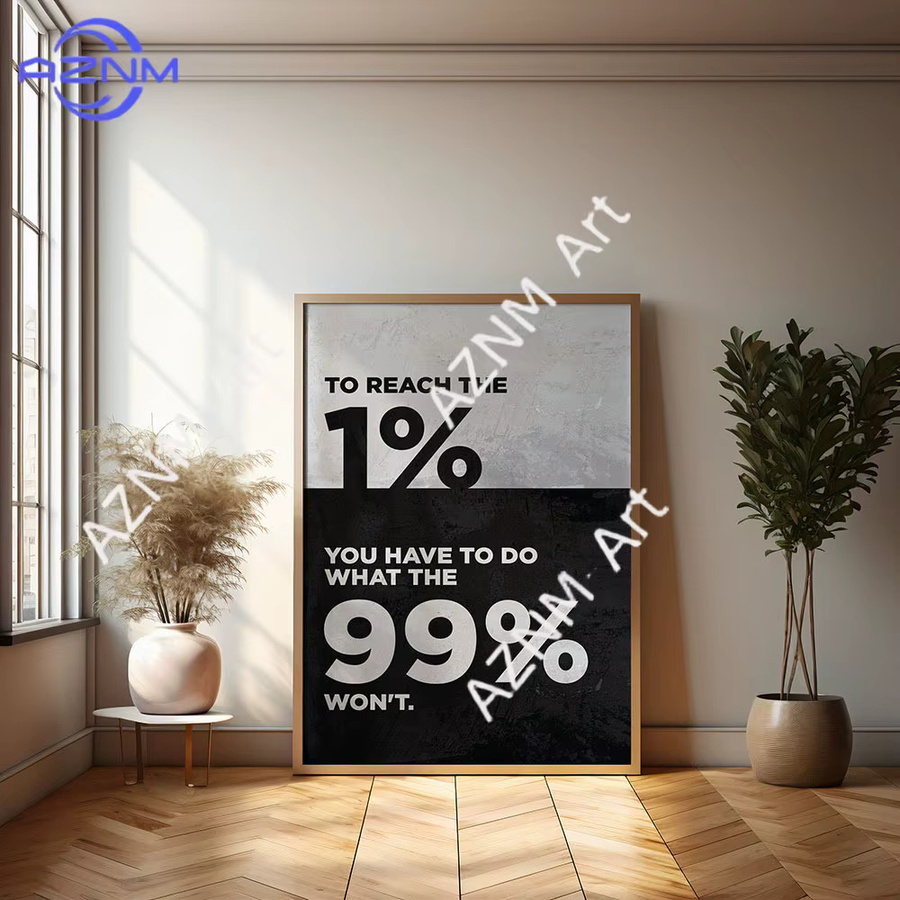 KAYOU Minimalistisches Motivationsposter als Leinwanddruck mit Typografie in Weiß - Bild 3