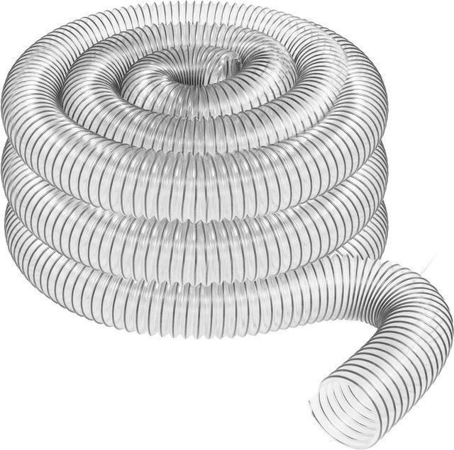 PEMEDOR PVC-Staubsaugerschlauch transparent, Durchmesser: 63 mm, passend für 2,5 Zoll Anschlüsse - Bild 1