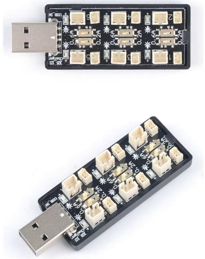 U-Angel-1988 USB Ladegerät Adapter Board für 1S LiHv Lipo Batterien 3,7 V - 3,8 V, Schwarz - Bild 2