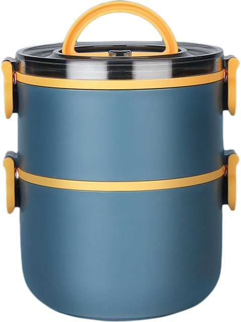 TOMTOP JMS Bento Box Lunchbehälter aus Kunststoff, auslaufsicher, Blau - Bild 1