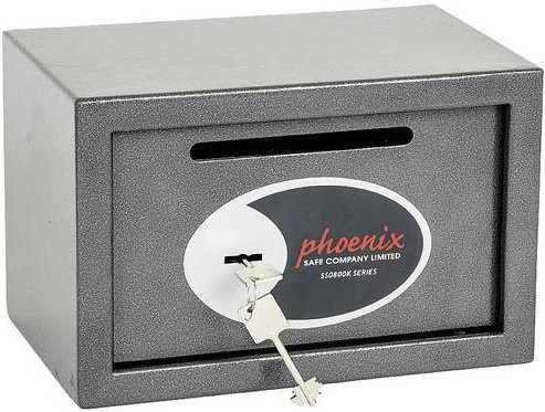Phoenix SS0801KD VELA DEPOSIT HOME & OFFICE Tresor mit Banknoteneinwurf und Schlüsselschloss in Grau - Bild 1