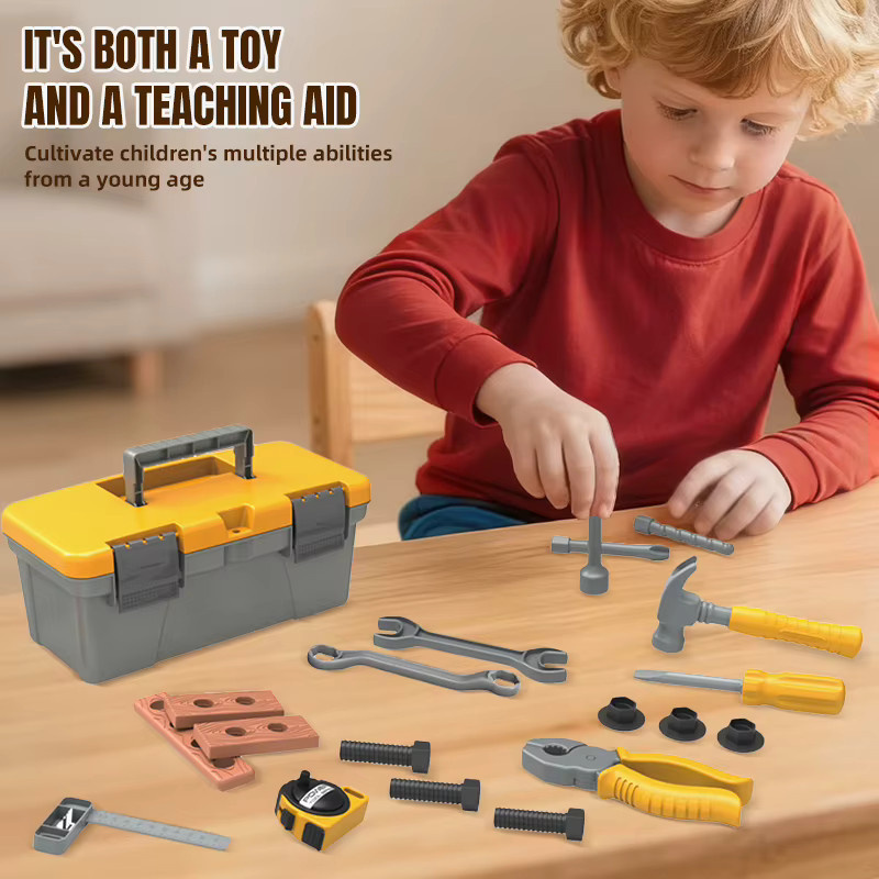 CONUSEA Kinder Toolbox Kit, Reparatur Werkzeuge DIY Spielzeug, Kunststoff - Bild 3