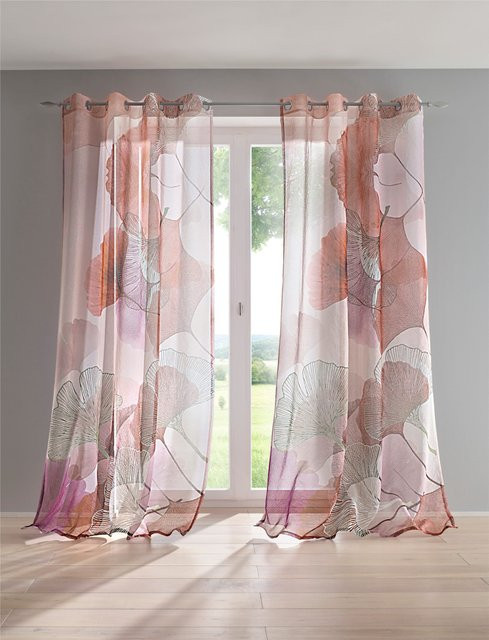 Heine Home Dekostore Gingko in Multicolour, semi-transparent, 100% Polyester - Bild 1