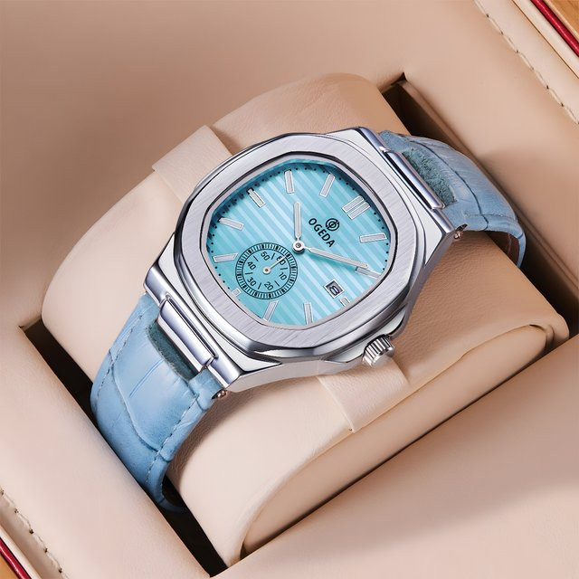 OGEDA Armbanduhr, Quarz, Edelstahl, Blau, Herren, 30 ATM - Bild 1