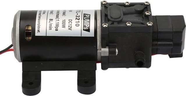 Cmperipheral Elektrische Membran Selbstansaugende Hochdruckwasserpumpe mit Druckschalter 12V 100W in Schwarz - Bild 1