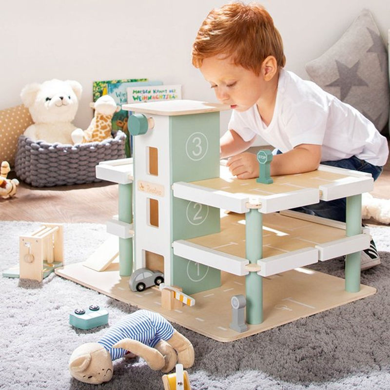Pinolino Parkhaus Kurt Holzspielzeug mit Zubehör - Bild 2