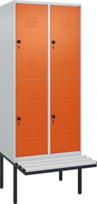 C+P Doppelstock-Spind Classic PLUS Sitzbank mit 2 Abteilen und Sicherheits-Drehriegel, B/T/H: 212 x 80 x 81,5 cm - Bild 1