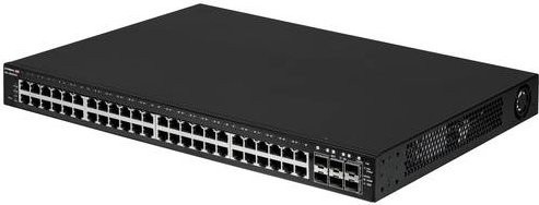 EDIMAX IGS-5654PLX Industrial Ethernet Switch mit 54 Ports, 10/100/1000 Mbit/s und PoE-Funktion in Schwarz - Bild 1