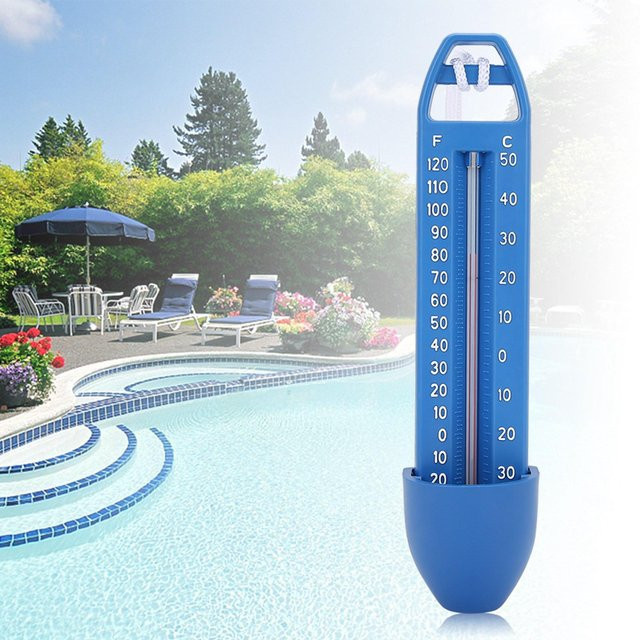 2er-Set mfySpace Schwimmbadthermometer zur Messung der Wassertemperatur für Schwimmbad, SPA, Sauna und Whirlpool, B/H/T: 16,5 x 3,7 x 3,7 cm - Bild 1