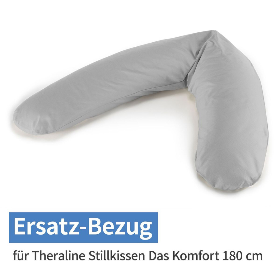 Theraline Ersatzbezug für das Stillkissen Das Komfort aus Jersey in Grau - Bild 1