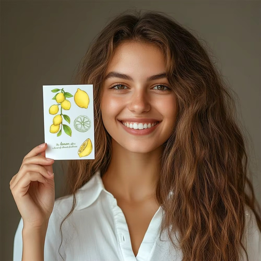 Transparenter Silikonstempel mit Zitronenmotiven für DIY-Kartenherstellung und Bastelarbeiten - Bild 3
