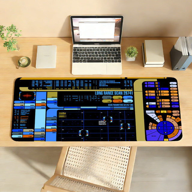 S-Star T-Trek Mauspad XXL Schreibtischunterlage Multicolor rutschfest für PC und Laptop - Bild 1