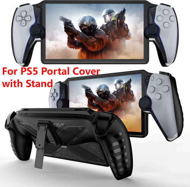 ALLOYSEED Schutzhülle für PlayStation PS5 Portal in Schwarz, stoßfeste TPU Gaming-Controller-Hülle - Bild 1