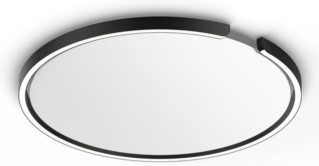 Occhio Mito Soffitto 60 Up LED-Deckenleuchte in Schwarz Matt mit Weiß Mattem Cover, Wide Lichtverteilung und Occhio Air Modul, x-tra warm LED (2200K - 3500K) - Bild 1