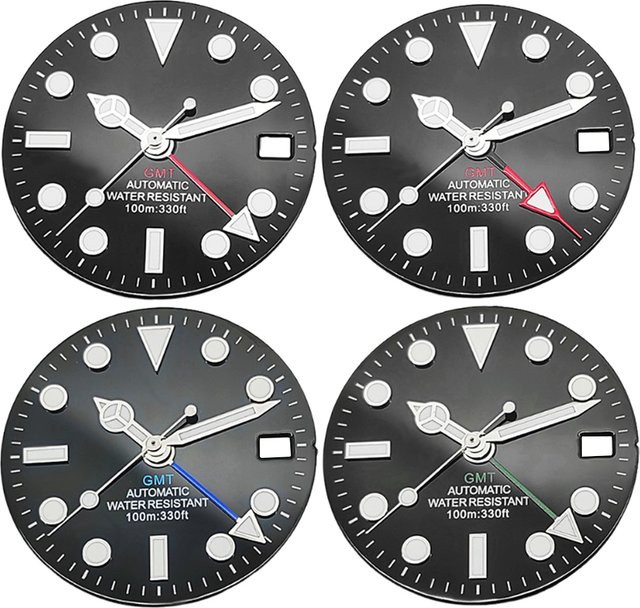 miuksi Uhrenzifferblatt, 28,5 mm, Schwarz, Automatik, NH34, NH35 - Bild 1