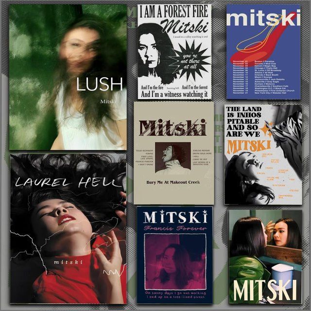 SingerM-Mitski Vintage Poster HD Anime Motiv Wasserdicht Selbstklebend Wanddekoration Schwarz B: 20,0 cm, H: 20,0 cm, T: 15,0 cm - Bild 1