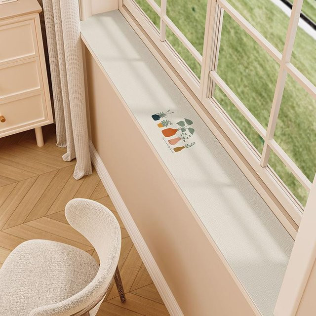 Yiran Furniture Fensterbankauflage wasserdicht und waschbar, Farbe: weiß/multicolour, B: 150 cm, T: 10 cm - Bild 1