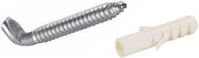 Hettich Schrank-Aufhängehaken 46103 aus verzinktem Stahl, Durchmesser: 6 mm, Tiefe: 50 mm - Bild 1
