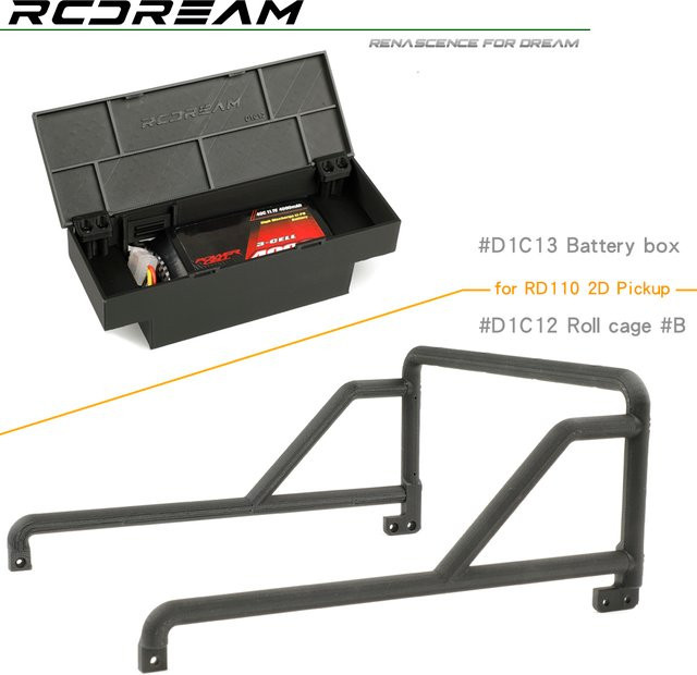 RCDream Simulations-Batteriekasten Werkzeugkasten Überrollkäfig, Zubehör - Bild 1
