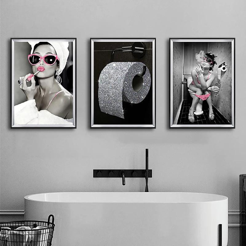 Moderne Leinwandmalerei Petrichor Poster für Badezimmer und Waschraum, Wandkunst ohne Rahmen, Breite: 40 cm, Höhe: 50 cm - Bild 3