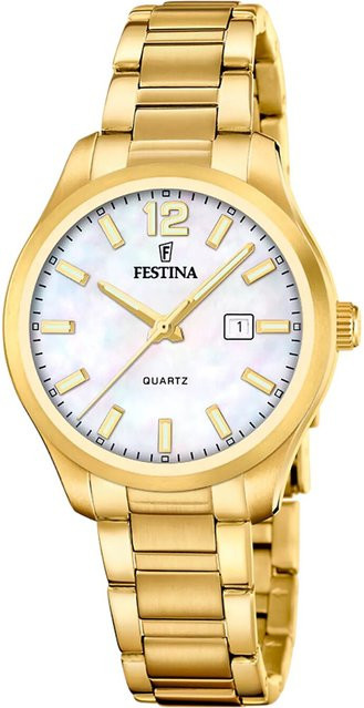 Festina Damenuhr, Quarz, Edelstahl, Perlmutt, 34 mm, 5 ATM - Bild 1