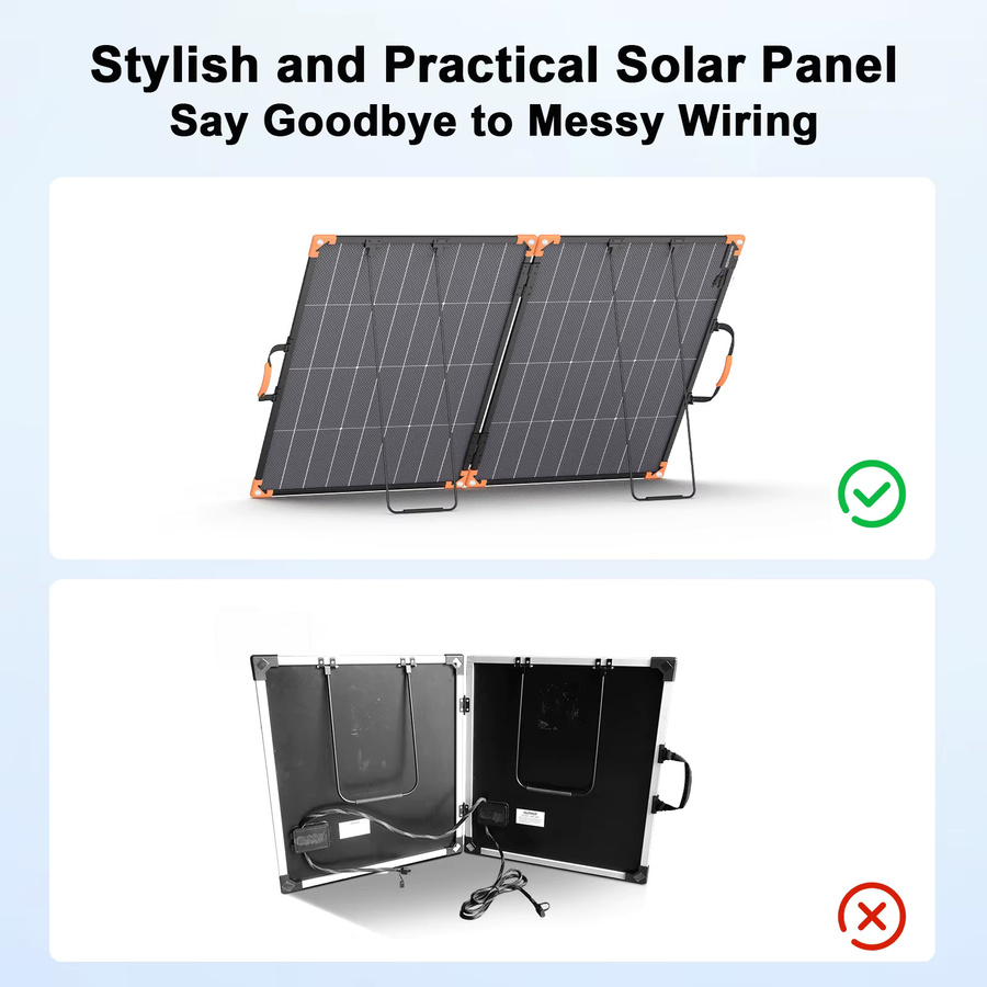 MHPOWOS 200 W faltbares Solarmodul als tragbares Solarladepanel Komplettset für Camping und Outdoor - Bild 6