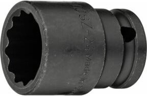 Hazet Schlag- und Maschinenschrauber-Steckschlüssel-Einsatz 900SZ-24 mit Doppel-6kt. Tractionsprofil, Vierkant hohl 12,5 mm (1/2 Zoll), Farbe Schwarz - Bild 1