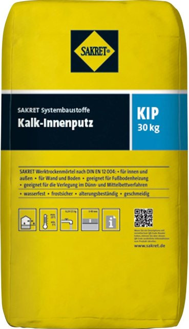 Sakret Kalk-Innenputz KIP Weiß 30 kg - Bild 1