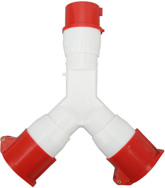 TOMTOP 3-Wege Industriestecker Y-Typ, 5 Adern 3P N E, 16A, IP44 Wasserdicht, Weiß - Bild 1