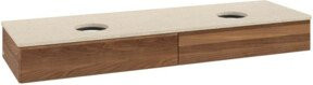 V&B Waschtischunterschrank Antao mit Beleuchtung ohne Frontstruktur, Farbe Warm Walnut, B/T: 160 x 50 cm - Bild 1